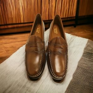 G.H. BASS MENS 1936 LOGAN FLAT STRAP WEEJUNS LOAFER SIZE 10 D